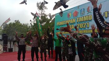 Ditandai Dengan Lepas Burung Merpati, Program TMMD 110 Bojonegoro Hari Ini Ditutup